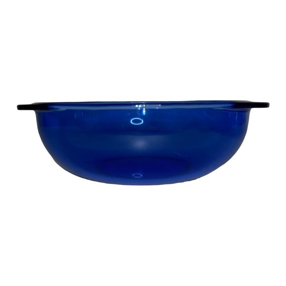 Vintage Pyrex Cobalt Blue 024 Round Casserole Baking Bowl Dish 2 Qt 2 Liter - Picture 2 of 11